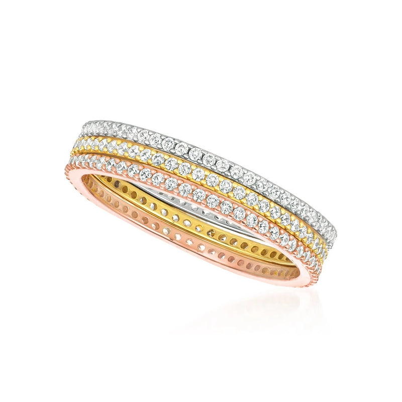 Tricolor Stunning Stacks Set 4mm - CRISLU