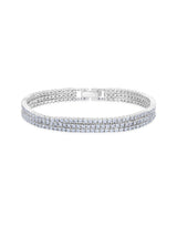 Triple Row 7'' Tennis Bracelet With Round Cut Stones - CRISLU
