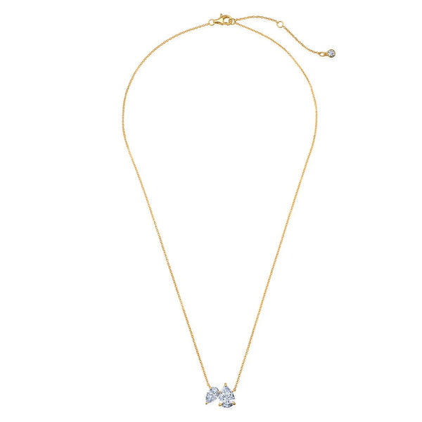 Up And Down Pear Cut 16''Extending Necklace - CRISLU
