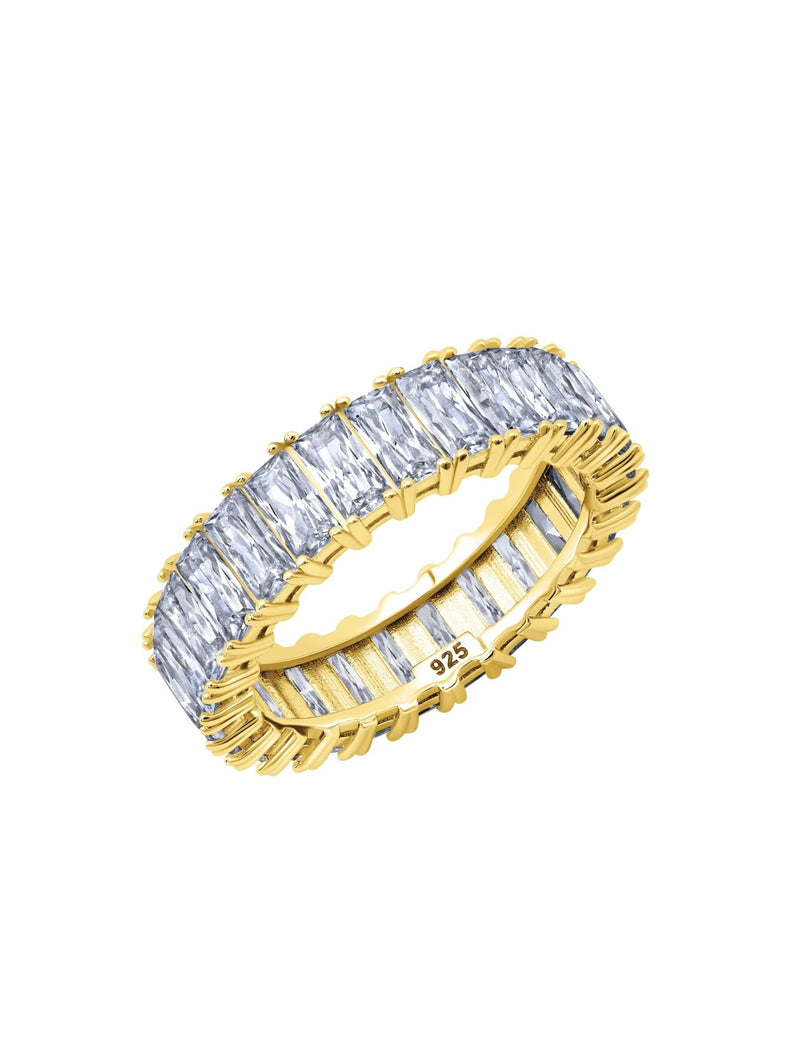 Platinum 1ct Diamond Round & Baguette Cut Eternity Ring | Ernest Jones